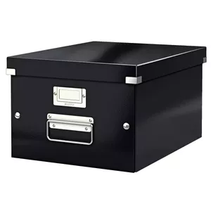 Storage box LEITZ Click & Store Medium, hardboard, A4, 16.7 L, black