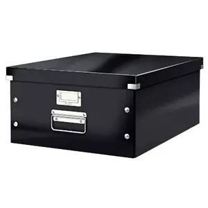 Storage box LEITZ Click & Store Large Box, hardboard, A3 size, 369×200×482 mm, black