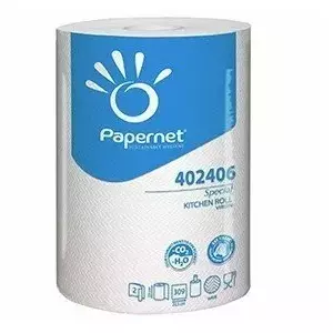 Hand towel rolls Nenurodyta Papernet Special 2-ply 60 m white – paper hand towels