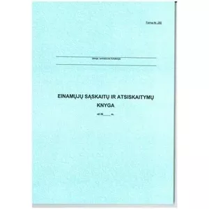 Ieņēmumu un maksājumu grāmata Einamų 292 A4 48 lapas — ierakstu žurnāls