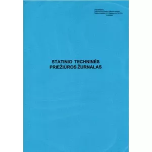 Uzturēšanas žurnāls Statinio 0720-045 7171 – Nenurodyta – papīra žurnāls ēkas uzturēšanai