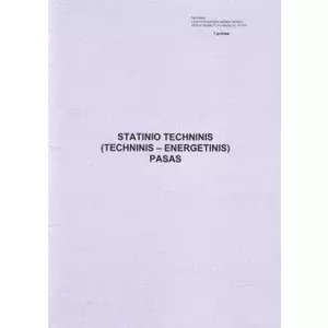 Technical energy passport Statinio 0720-085 7172 — energy performance document