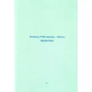 Rēķinu reģistrs A4 Nenurodyta Modelis 121.1 — Išrašomų PVM, 48 lapas