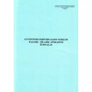 Accounting journal A4 Nenurodyta 163.2 — Income & Expense for Individual Activity, 24 pages