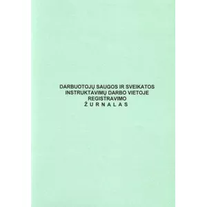 Workplace Safety and Health Instruction Registration Journal, A4, 24 pages, Nenurodyta