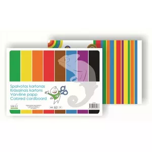 Cardboard SMLT A4 190 g/m² 8 sheets single-sided colored