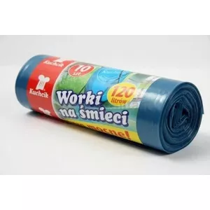 Garbage Bags Nenurodyta Kuchcik2833 120 L, 10 pcs, 30 µm