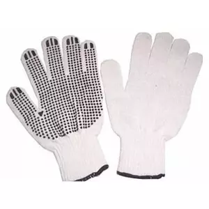 Gloves, work, knitted, su PVC dots, L (pair)