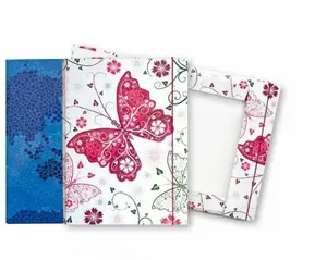 SMLT A5 Notebook Folder with Elastic Band, Cardboard, Color 0821-101