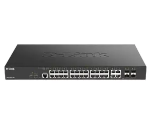 Pārvaldāmais L2/L3 Gigabit PoE slēdzis D-Link DGS-2000-28P — 24× Gigabit RJ-45, 1U, melns