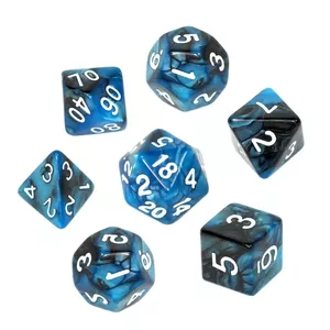 Set of Two-Colored Dice Black-Blue, Rebel — 2-color gaming dice set