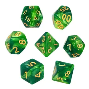 Set of Two-Color Dice Mint-Green, Rebel — 2-color gaming dice set