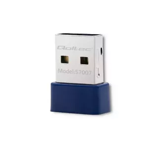 Беспроводной мини USB Wi‑Fi адаптер QOLTEC 57007 — одночастотный 2.4 ГГц, до 150 Мбит/с, внутренняя антенна