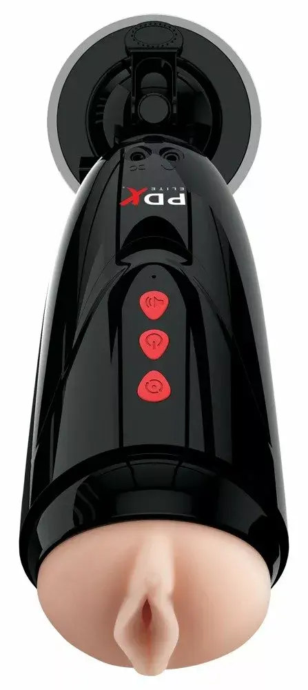 Мастурбатор Pipedream Silicone Black — 10 режимов вибрации Photo 2