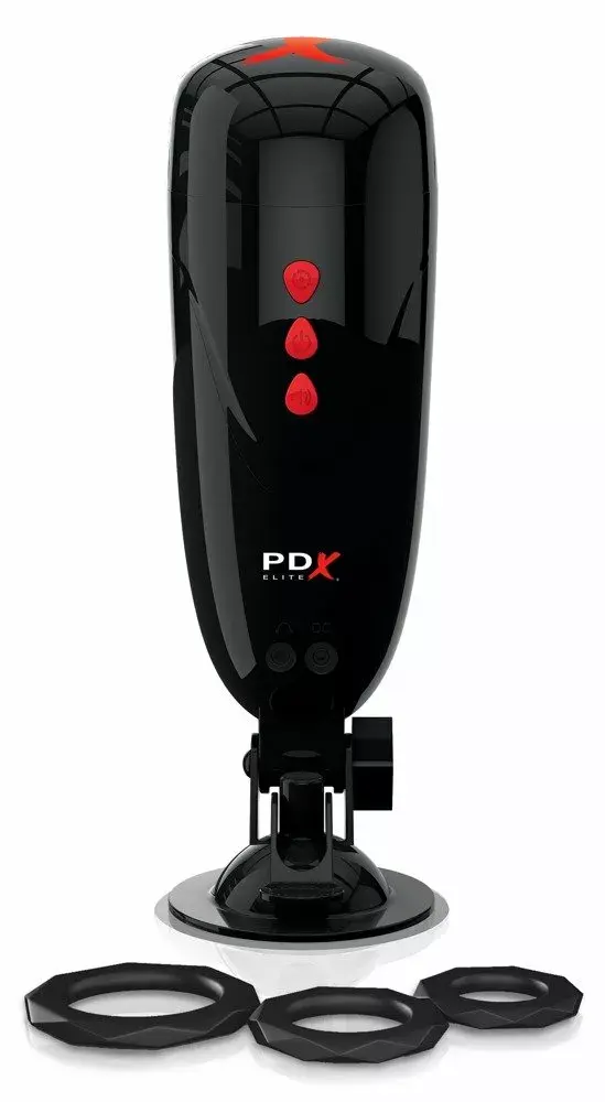 Мастурбатор Pipedream Silicone Black — 10 режимов вибрации Photo 3