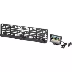 Rearview video system Renkforce SB505 with distance-assistance lines in license plate holder