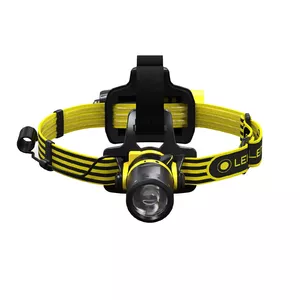 Налобный фонарь Ledlenser EXH8R — 200 лм, дальность 130 м, IP68, до 45 ч, чёрно-жёлтый