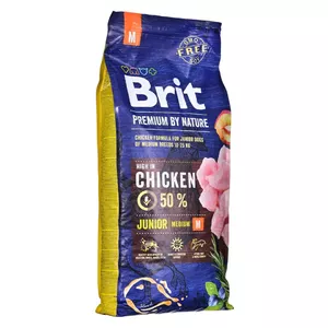Сухой корм для собак Brit Premium By Nature Junior — курица, 15 кг, белок 31% жир 18%