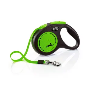 Retractable lead Flexi Neon 5 m Black Green