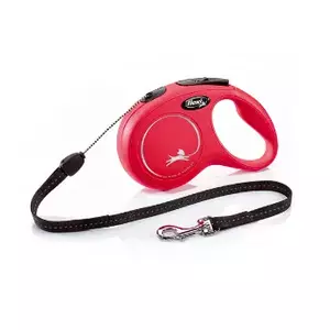Retractable dog lead Flexi 8 m Classic Cord, size S, for small dogs up to 12 kg, black