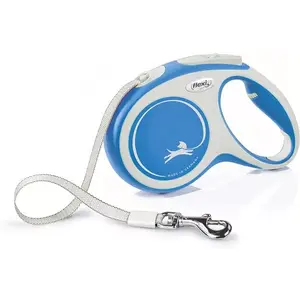 Retractable dog lead Flexi New COMFORT 5 m — Blue and White