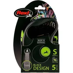 Automatic Leash Flexi Black Design S 5m Green