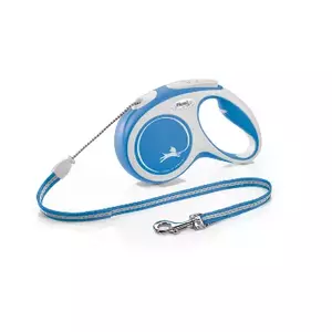 Retractable dog lead Flexi New Comfort M Cord, 5 m length, blue, 250 g