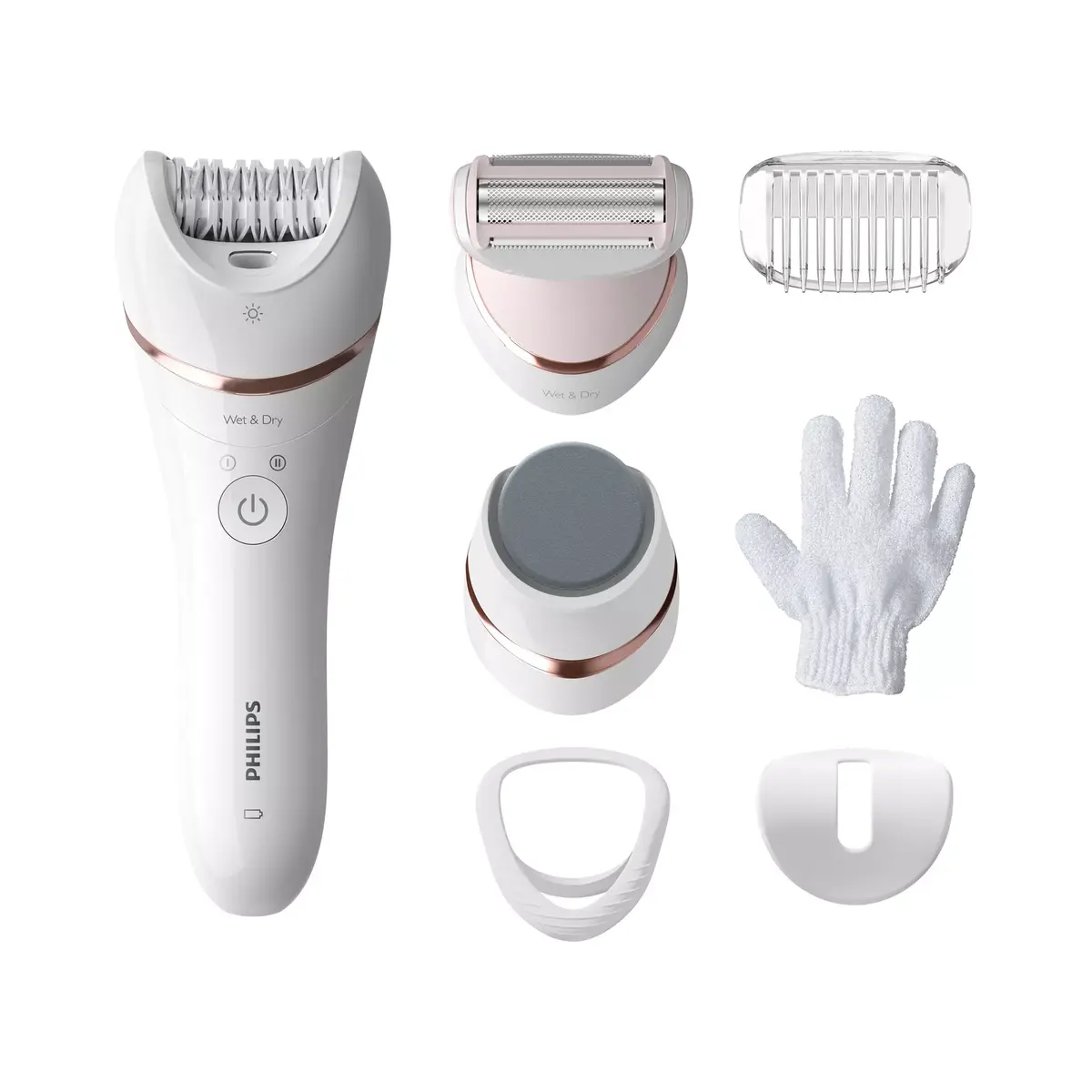 Philips 8000 BRE730/10 эпилятор — влажный/сухой, 32 диска Photo 2