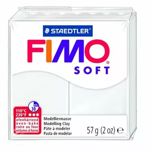 Cietējoša modelēšanas masa FIMO SOFT, 57 g, baltā krāsa