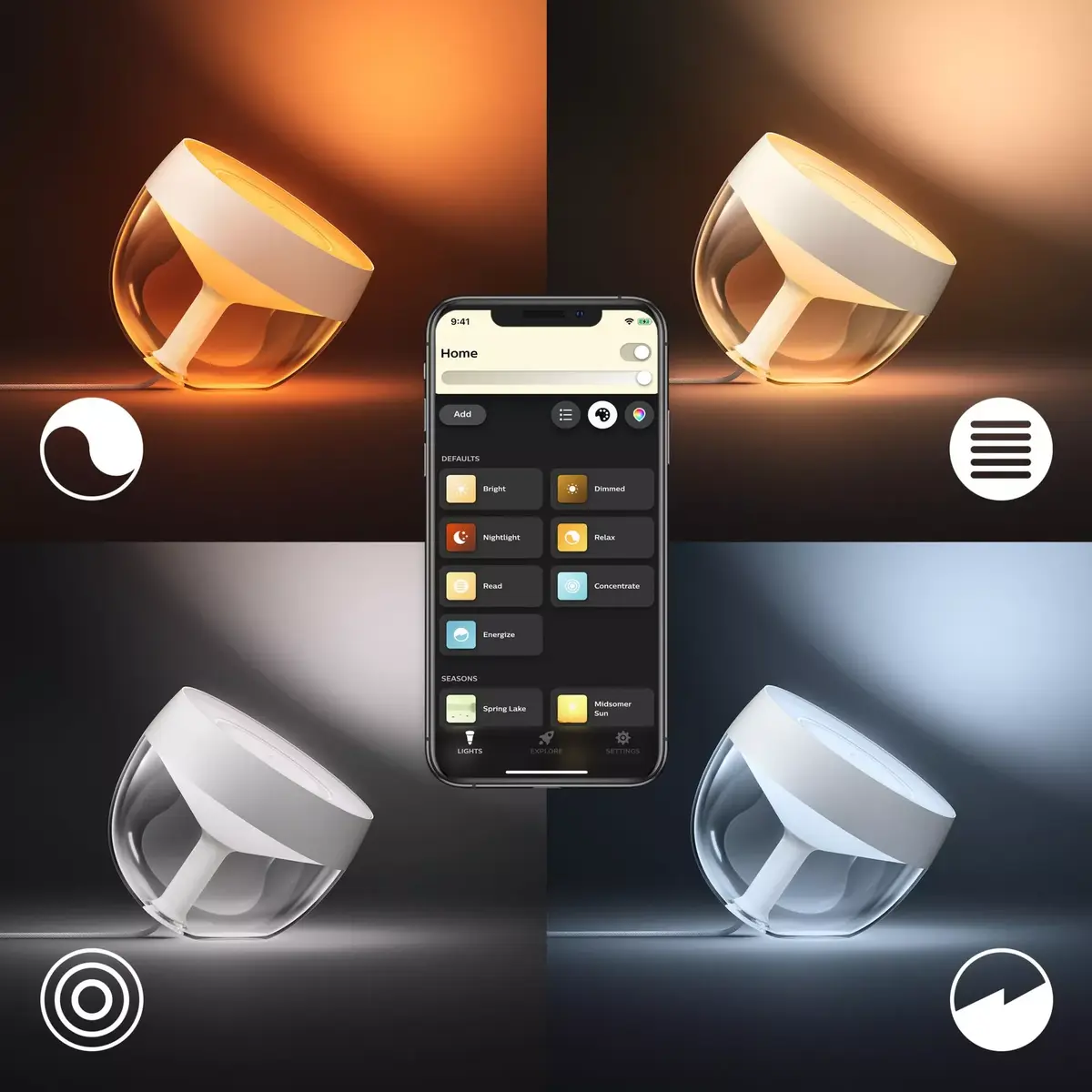 Smart table lamp Philips Hue White and colour ambience Iris Photo 10