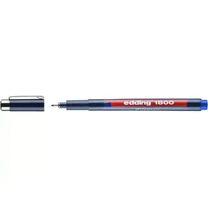 Fineliner pen Edding 1800 Ultra Fine — blue ink, single piece