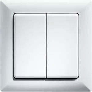 Wall switch Eltako FT55H-wg — white glossy, rocker + double rocker