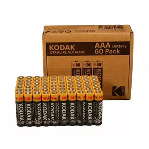 Щелочные батарейки AAA Kodak LR03 — упаковка 60 шт., одноразовые элементы