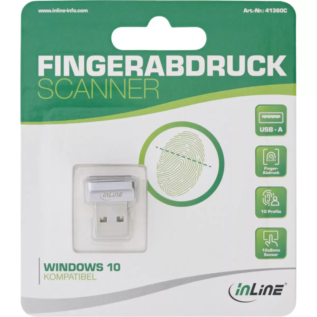 USB Fingerprint Scanner InLine 41360C Photo 3