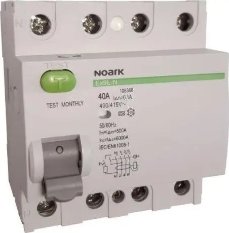 Noplūdes pārtraucējs Noark Ex9L-N 4P 40A Tips A Photo 2