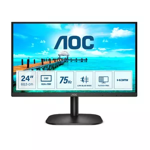 AOC B2 24B2XHM2 monitori 60,5 cm (23.8") 1920 x 1080 pikseļi Full HD LCD Melns