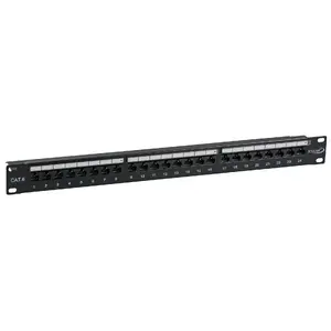 Патч-панель EFB Elektronik 11324126 — 1U для стойки, Cat6, RJ-45, позолоченные контакты, черная
