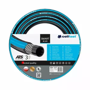 Садовый шланг Cellfast SMART ATSV 1/2" 25 м — наземный, черно-синий