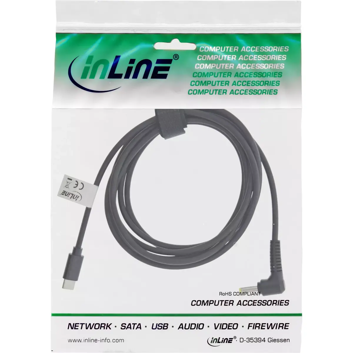InLine USB-C uz BenQ/ASUS klēpjdatora uzlādes kabelis Photo 2