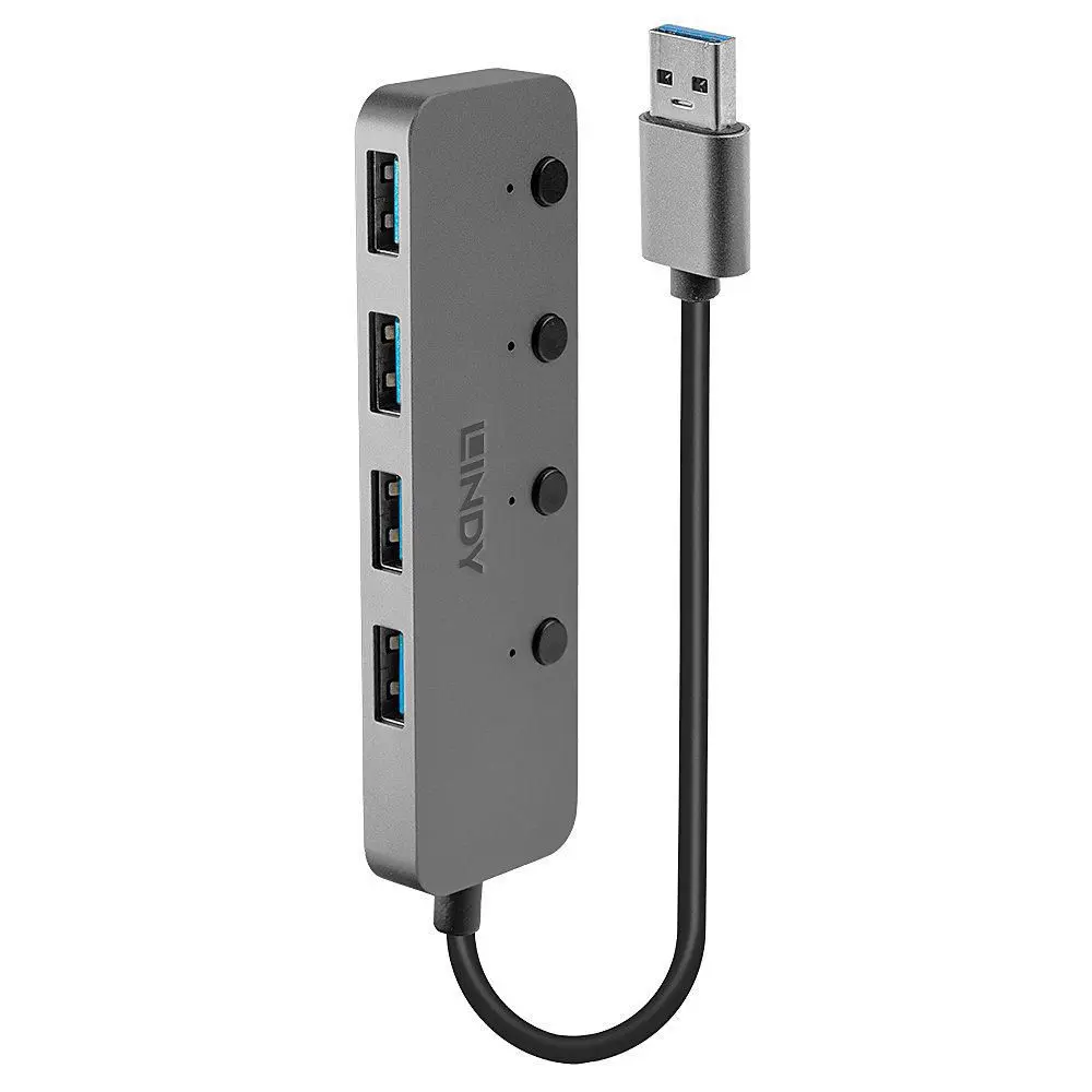 USB хаб Lindy 4 Port USB 3.0 Hub Photo 6