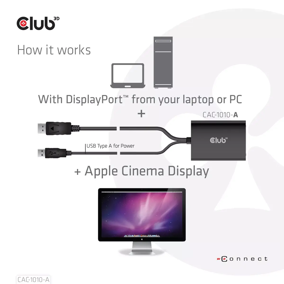 Aktīvais adapters DisplayPort uz Dual Link DVI-D CLUB3D CAC-1010-A Photo 4