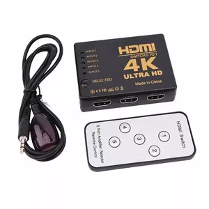 RoGer Высокоскоростной разветвитель HDMI 4K 5 входа HDMI / пульт дистанционного управления / инфракрасный кабель