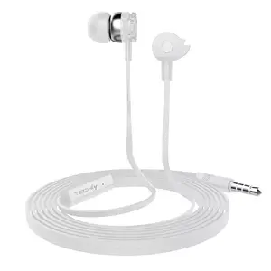 Vada in-ear austiņas TECHLY 361650 — stereo ar mikrofonu, 20–20000 Hz, 1.2 m kabelis, balts
