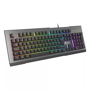 Genesis Rhod 500 RGB Gaming Keyboard, Full-size, USB, Membrane, Spanish QWERTY Layout, Black/Grey
