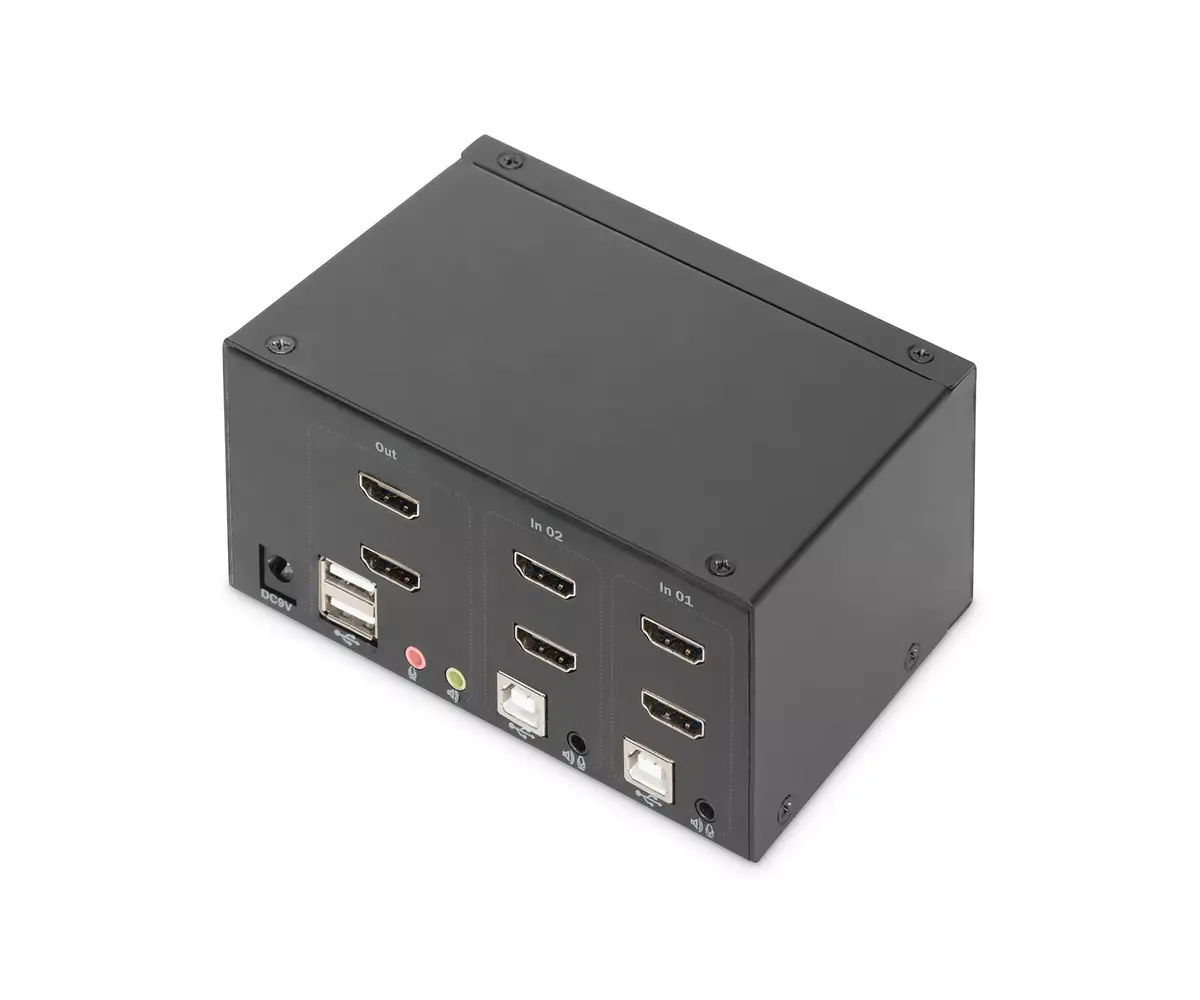 KVM slēdzis Digitus 2 porti Divi displeji 4K HDMI Photo 2