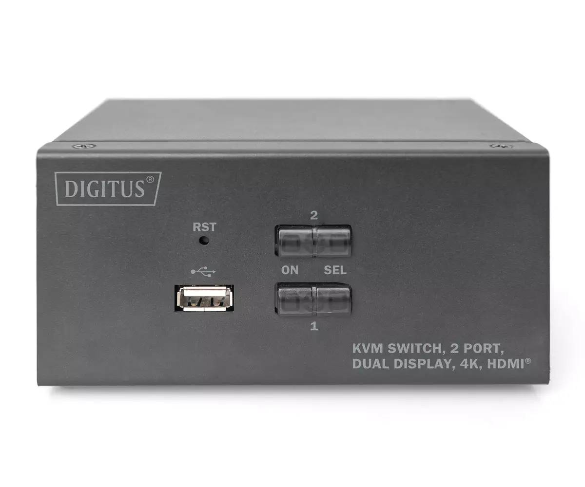 KVM slēdzis Digitus 2 porti Divi displeji 4K HDMI Photo 3