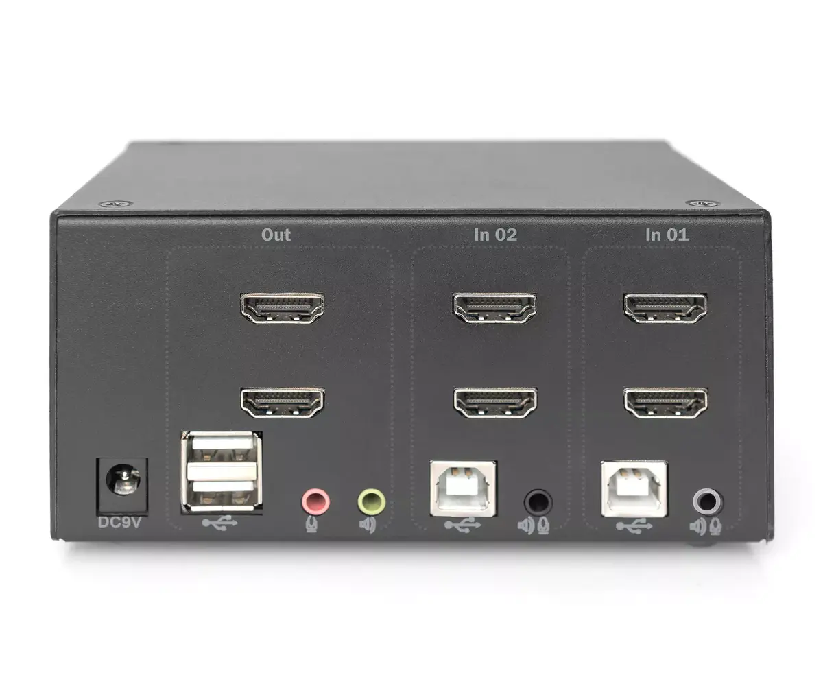 KVM slēdzis Digitus 2 porti Divi displeji 4K HDMI Photo 4