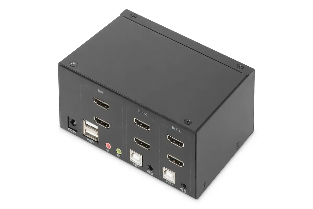 Digitus DS-12860 2-Port Dual Display HDMI 4K KVM Switch Photo 2