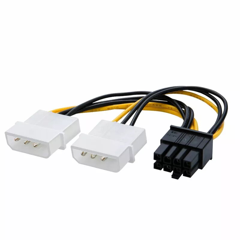 Strāvas kabelis adapteris Molex (2× vīriešu)