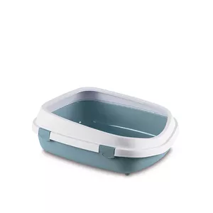 Open Cat Litter Box ZOLUX Stefanplast Queen — Blue/White, 710×550×245 mm